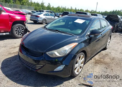 2013 Hyundai Elantra Limited from USA, damaged, VIN KMHDH4AE3DU572606